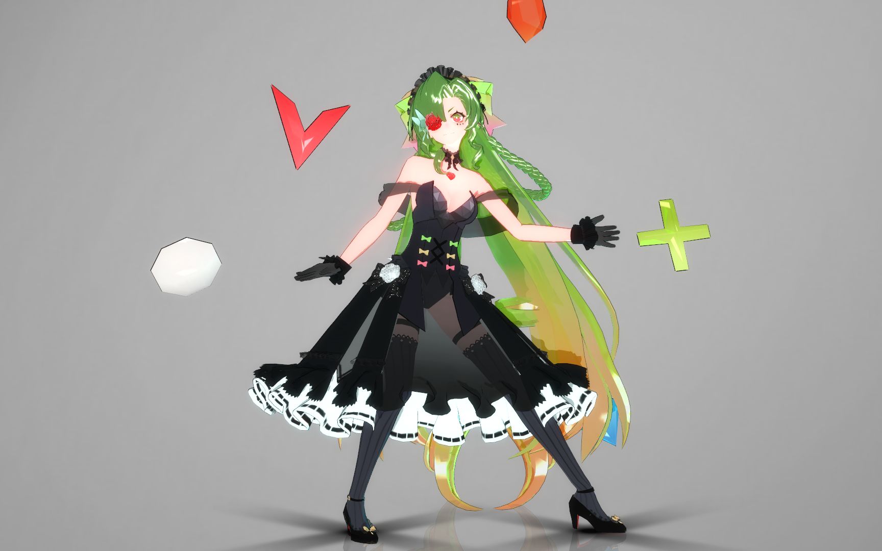 【非人学园mmd/模型配布&展示】石矶娘娘(o19▽19)o ——中文版