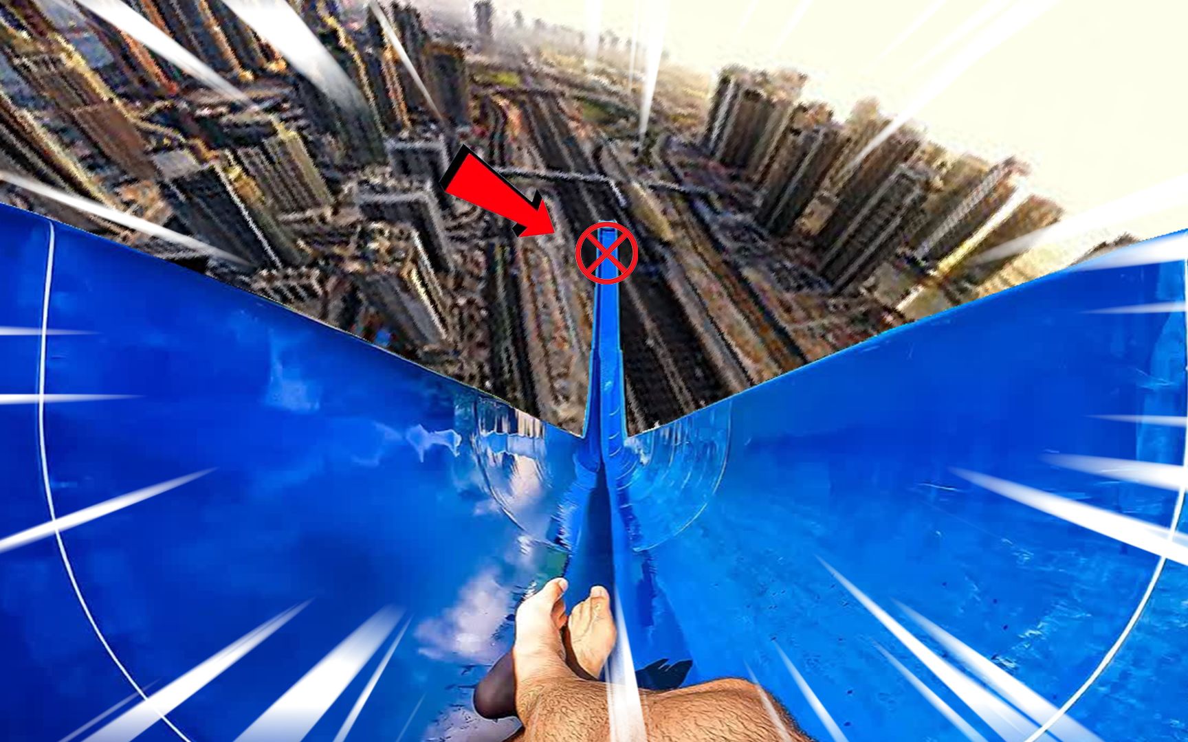 冲出云霄水滑梯你玩过吗?第一视角带你体验,冲出云霄去到宇宙