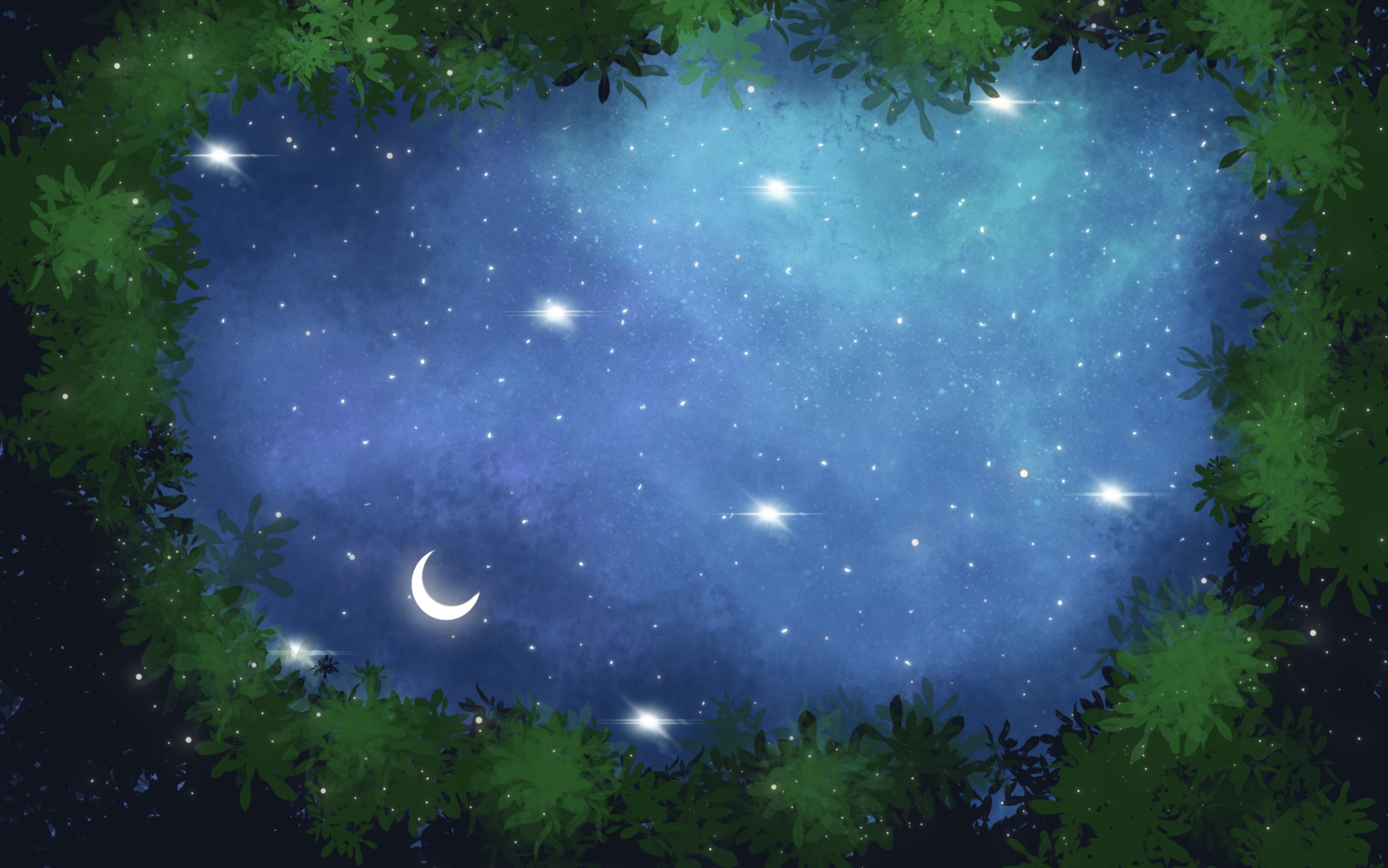 procreate打卡day65 夏夜星空