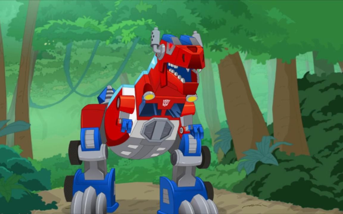 擎天柱失控暴走被抓 巨石获得三角龙形态 变形金刚汽车人救援队 第五