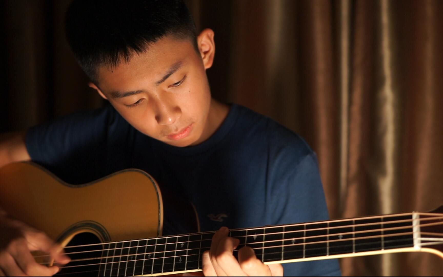 【指弹吉他】《风之诗windsong》-小学生暑假和吉他的日常_哔哩哔哩