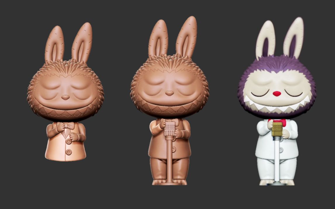 zbrush雕刻labubu精灵手办模型雕刻zbrush全流程雕刻讲解