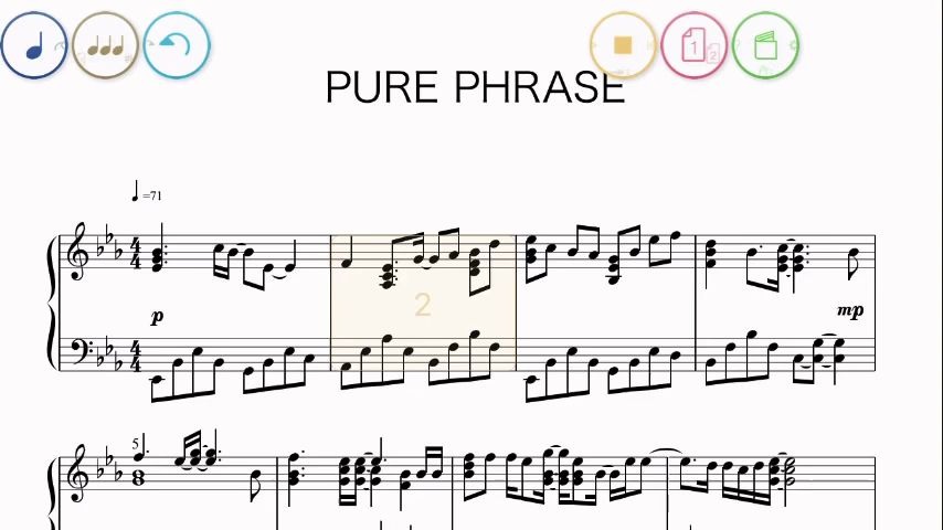 钢琴purephrasep2附谱樱内梨子solo曲シューっとpianoおなかpiano