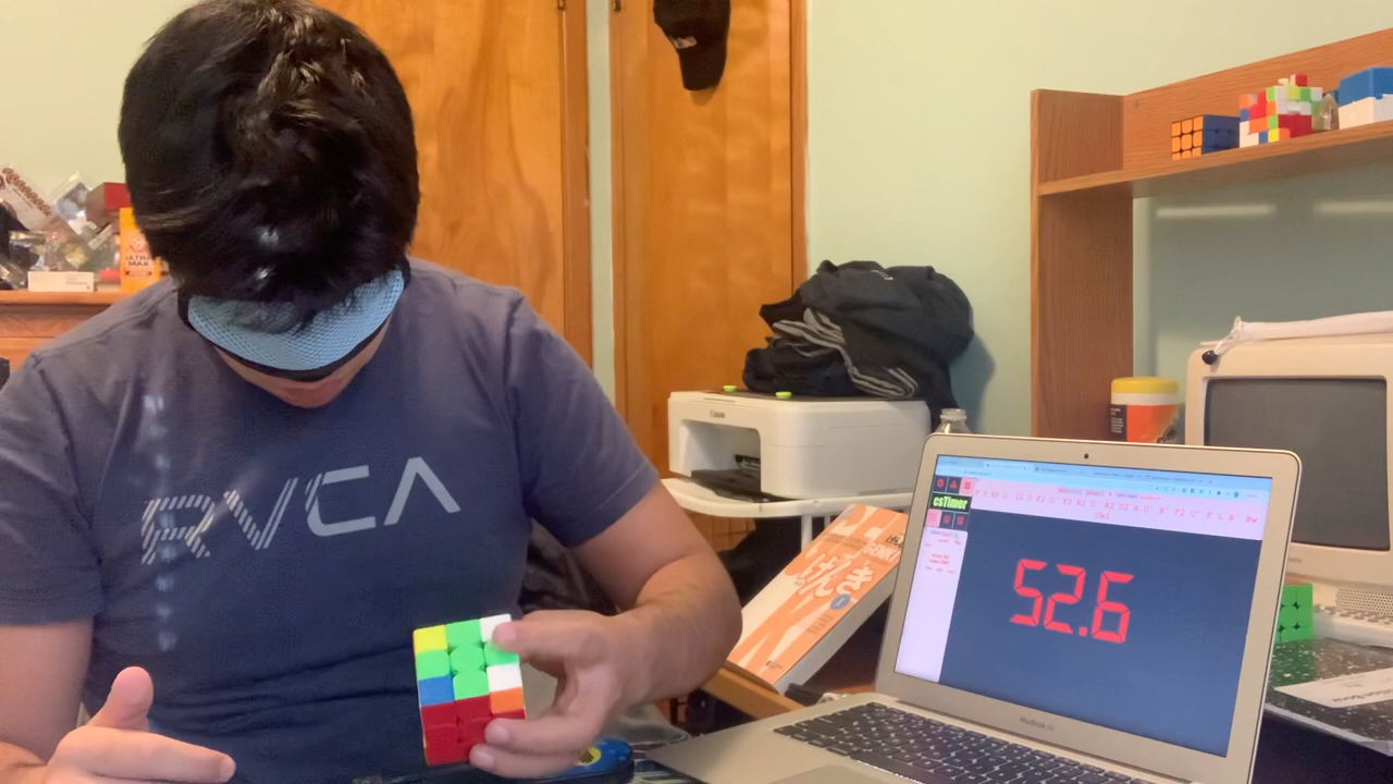 Rubik's Cube Solved Blindfolded with One Hand哔哩哔哩bilibili