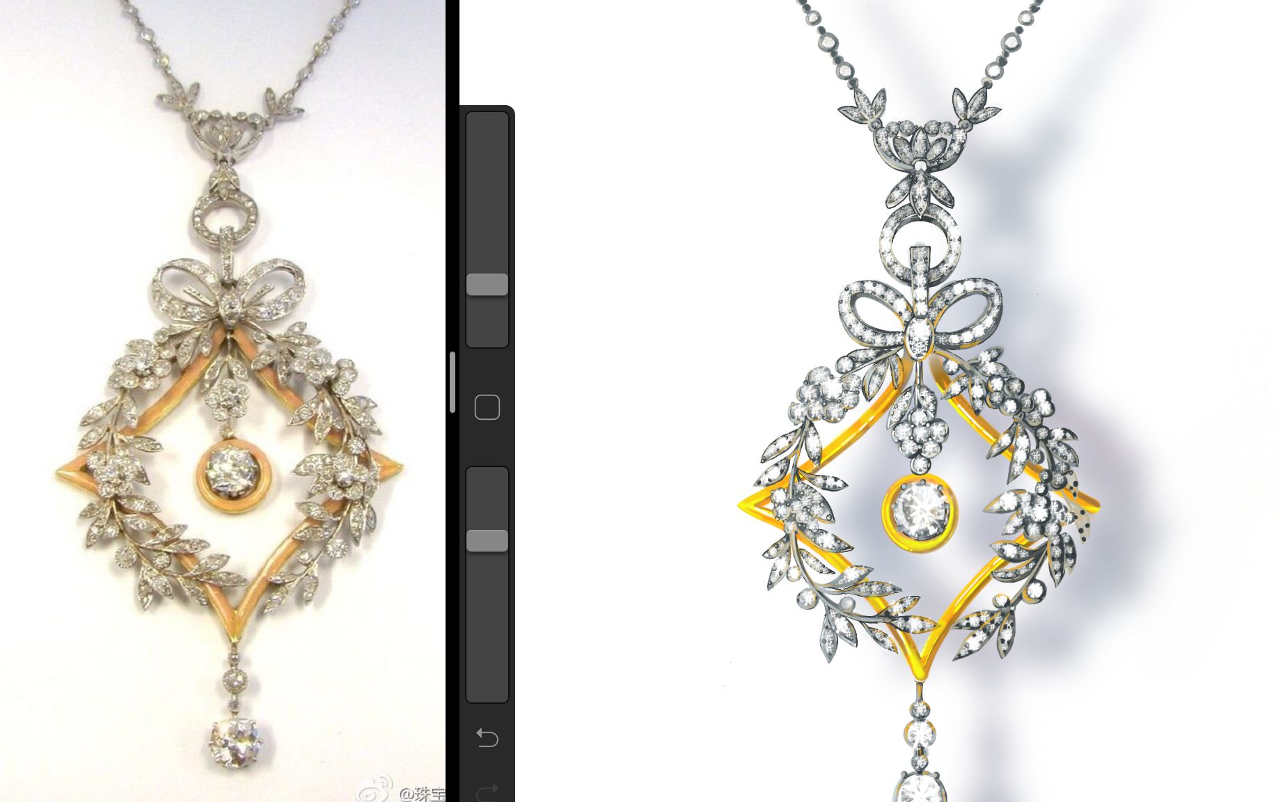 【学院派】珠宝手绘完整版-蝴蝶结项链