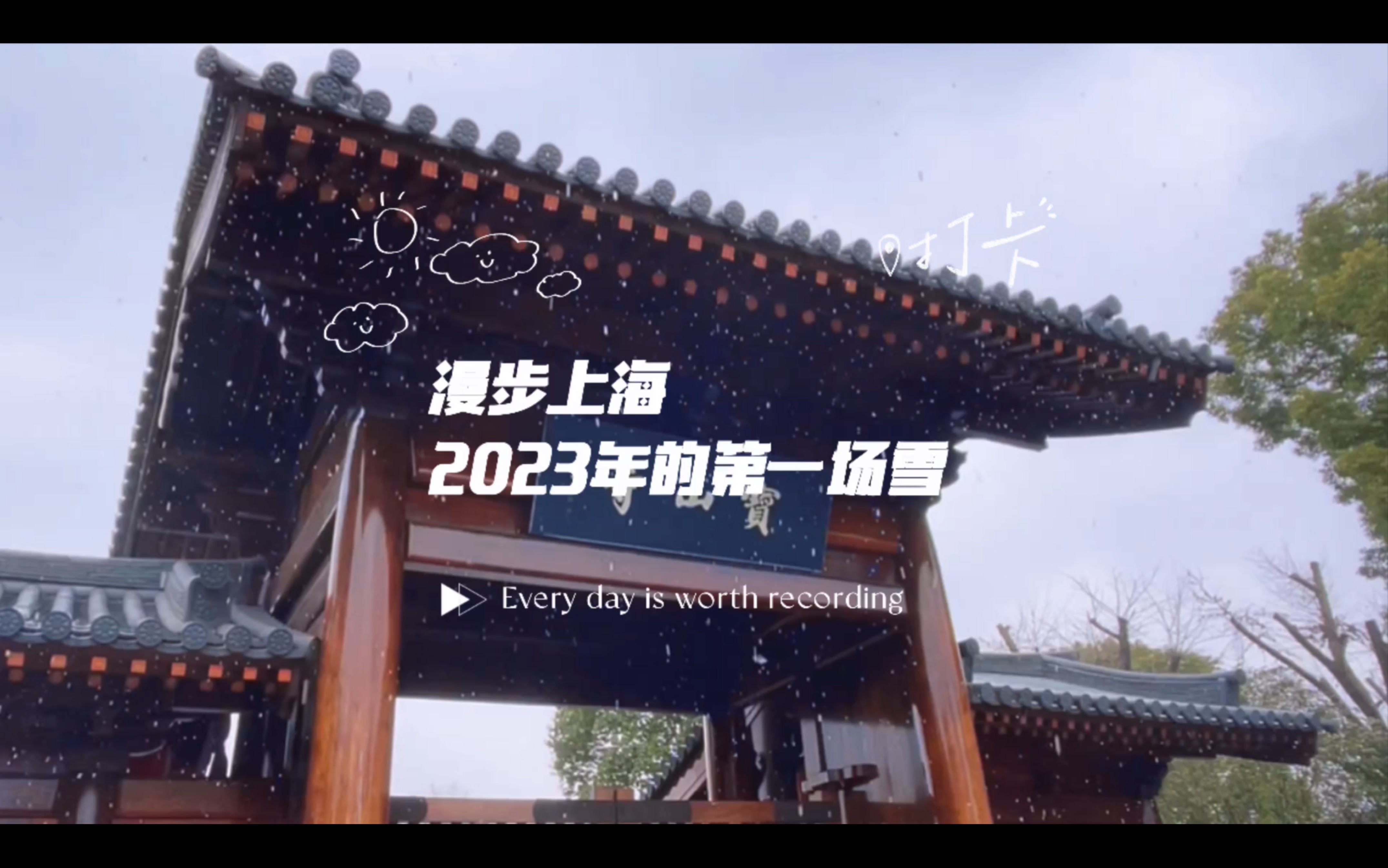 【漫步上海】2023年的第一场雪|宝山区罗店镇|vlog哔哩哔哩bilibili