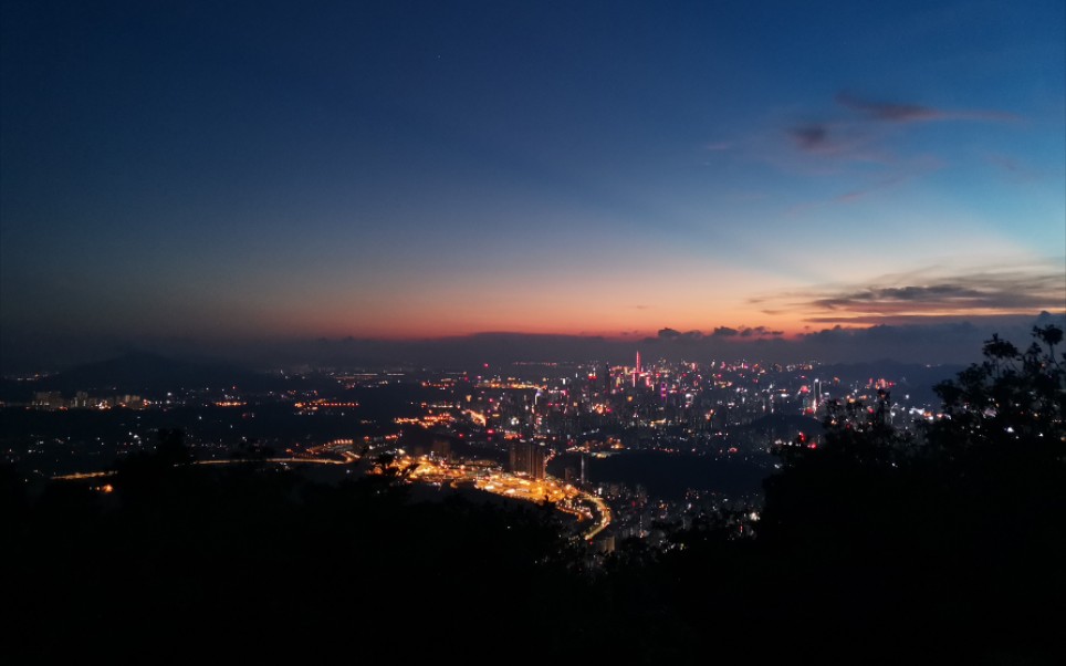 歌曲推荐深圳梧桐山俯瞰鹏城绝美夜景