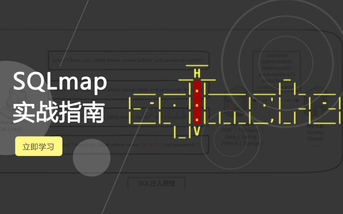 【SQLmap实战教程】最基础的Sqlmap入门使用到实战教程(附安装包)!KaLi渗透工具 | 漏洞挖掘 | 黑客工具 |网络安全工程师哔哩哔哩bilibili