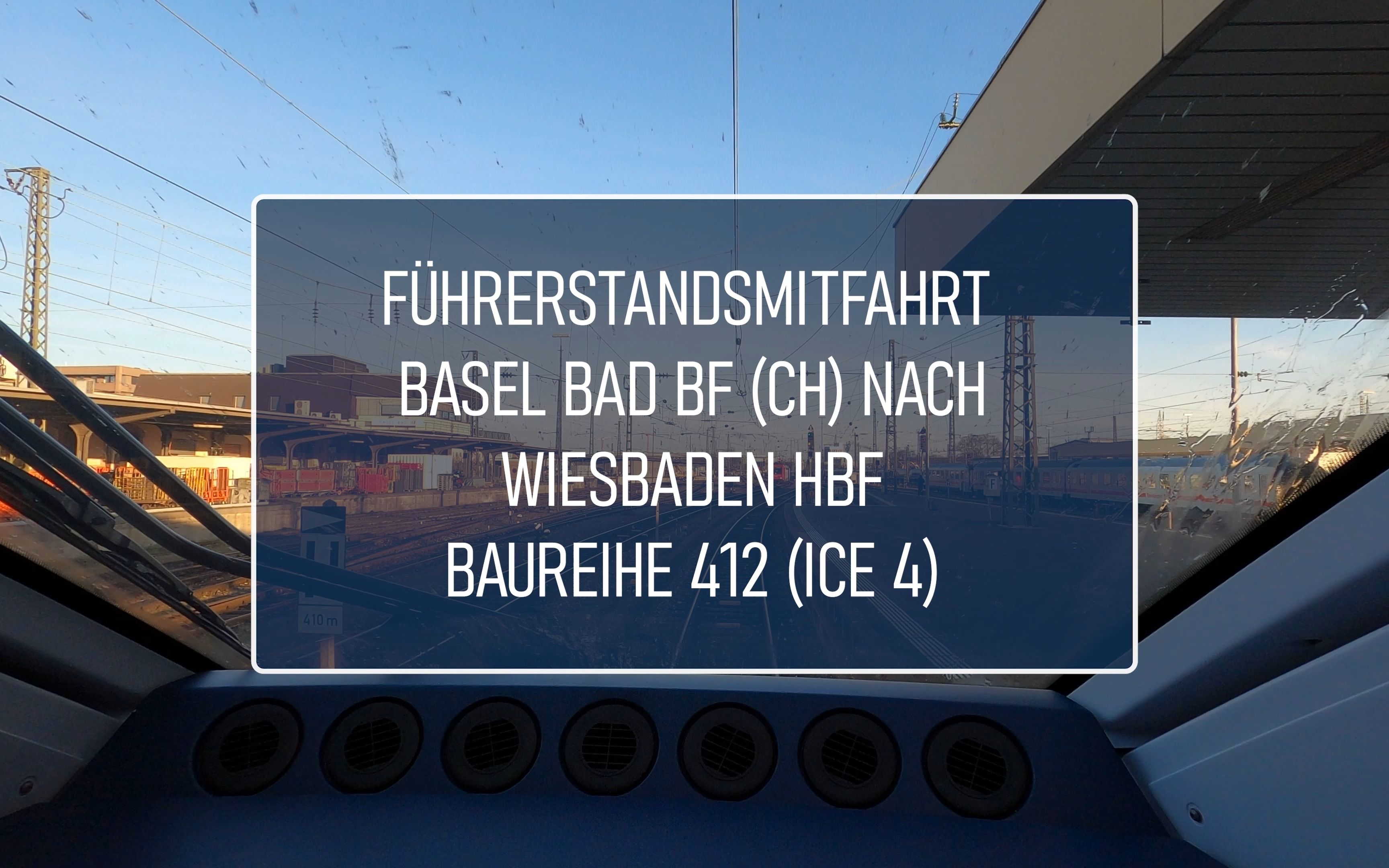 【4k】【前方展望】德国高铁ice 4动车组巴塞尔巴登站到威斯巴登火车