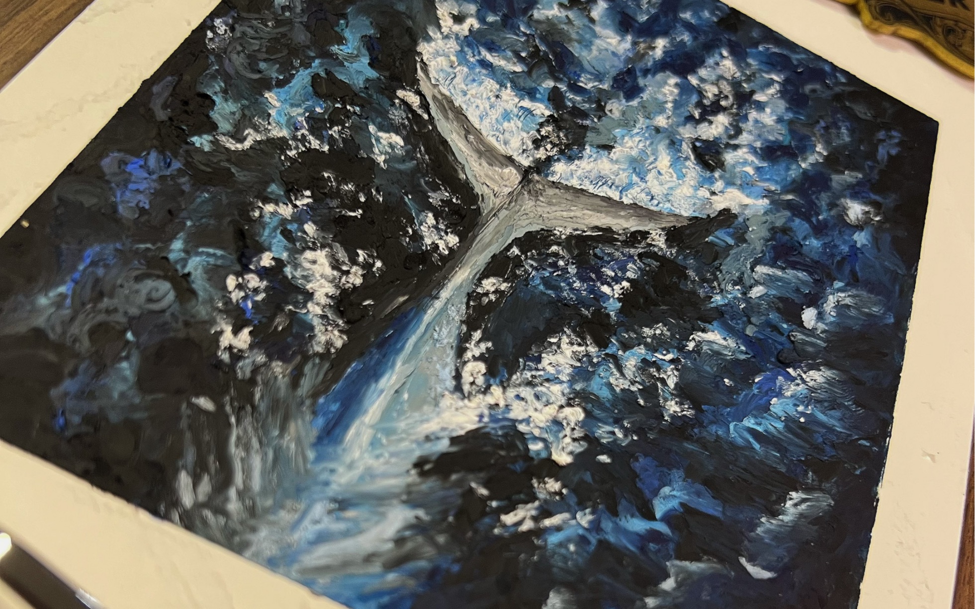 鲸落是鲸鱼留给大海,最后的温柔.#油画棒