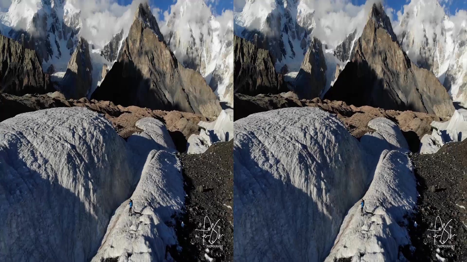 8k分辨率左右3d山脉风景