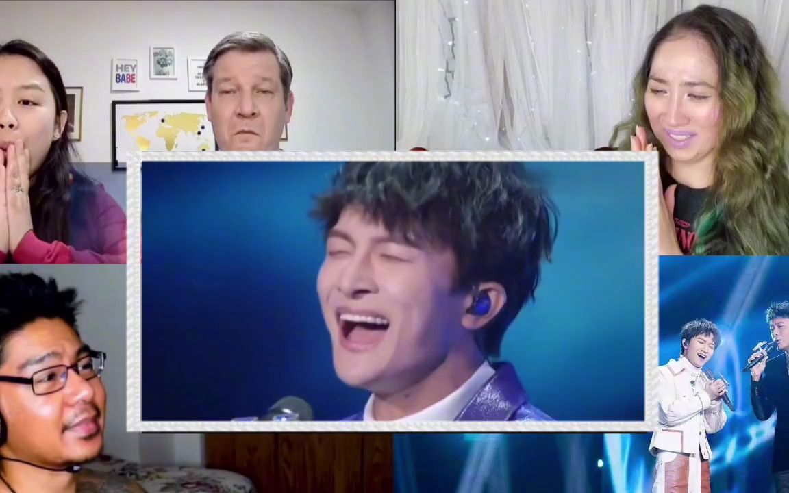 【老外反应】李克勤&周深合唱《那片海》天衣无缝不可思议,张韶涵瞬间