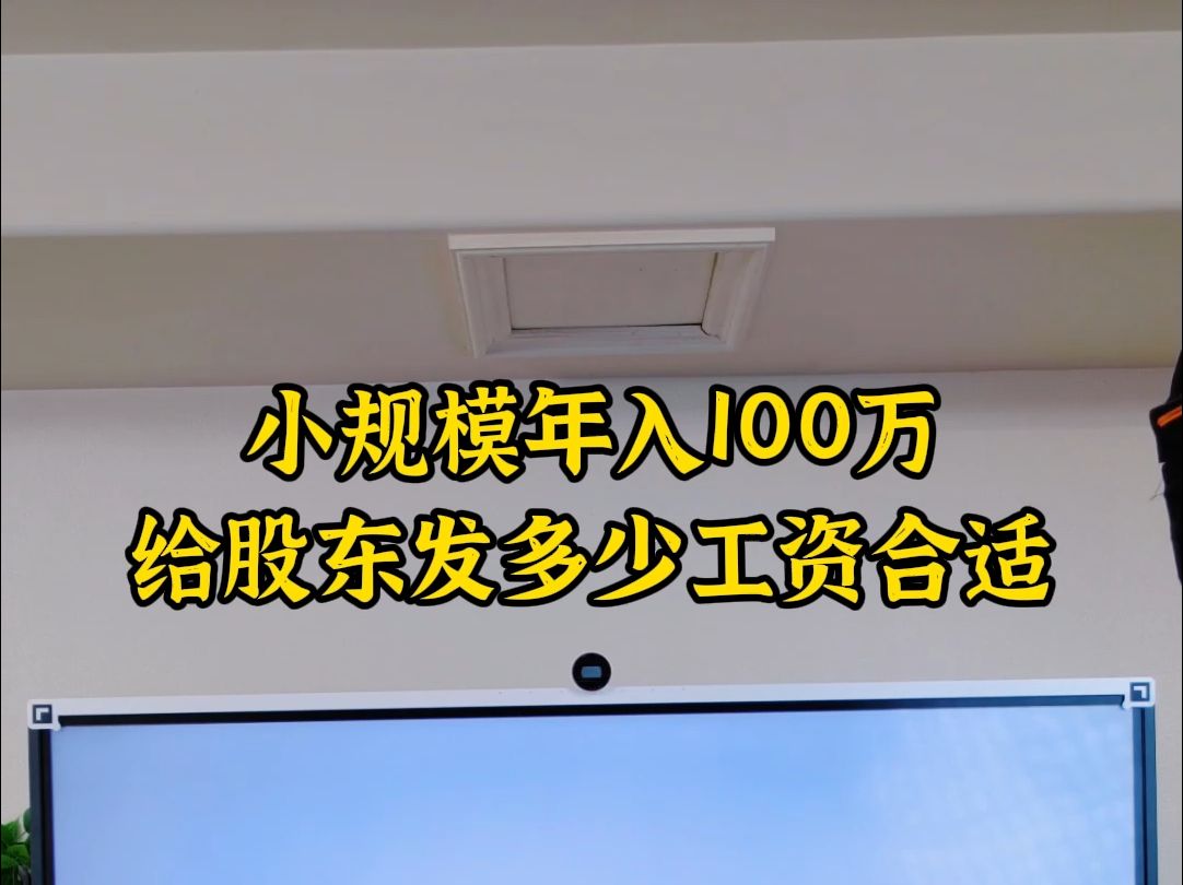 小规模年入100万给股东发多少工资合适哔哩哔哩bilibili