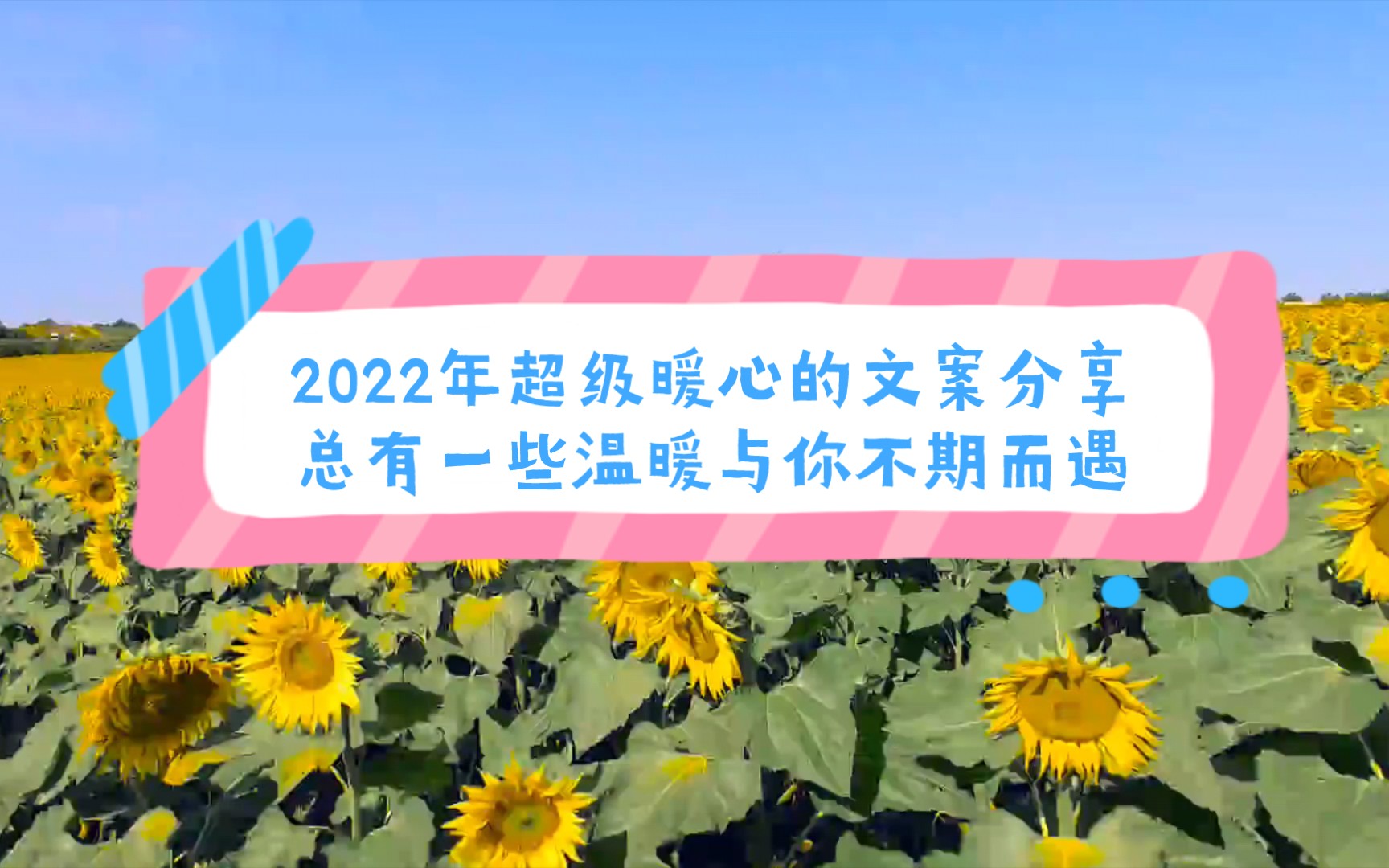 2022年超级暖心的文案分享,总有一些温暖与你不期而遇哔哩哔哩bilibili