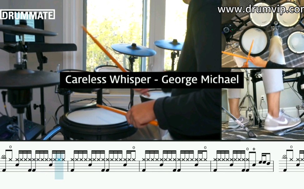 【鼓谱工厂】Careless WhisperGeorge Michael(★★★★☆)Old Pop Drum Cover哔哩哔哩bilibili