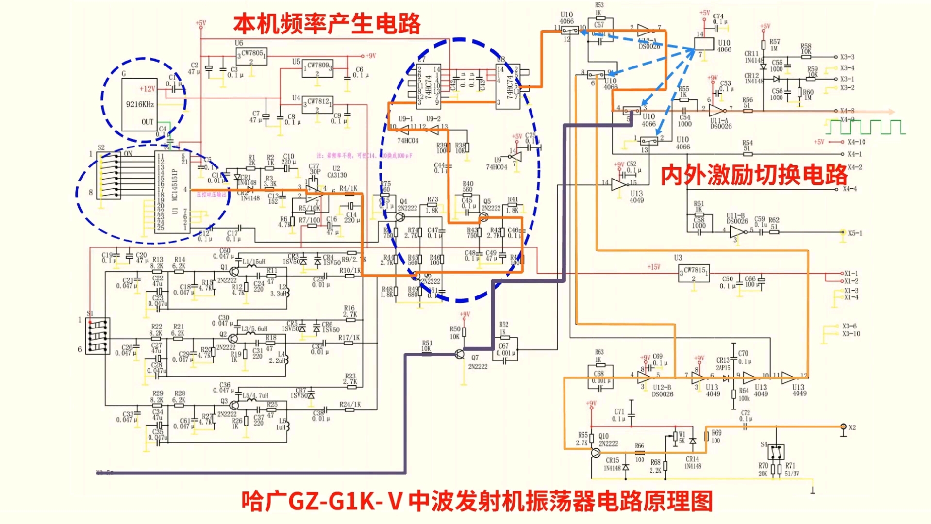 哈广1kw中波发射机振荡器电路工作原理