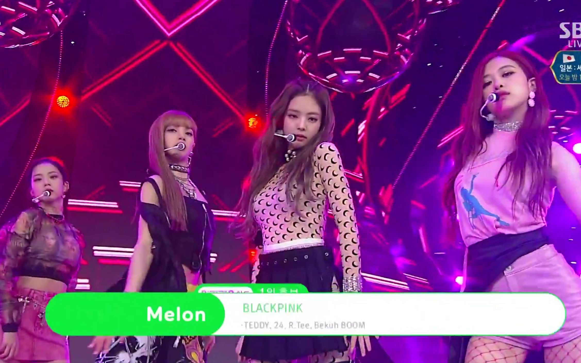 blackpink人气歌谣一位ddududdudu舞台180624sbsinkigayo