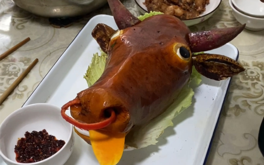 爸爸的大菜// 九敏!爸爸做的素食牛头真的震惊我300年