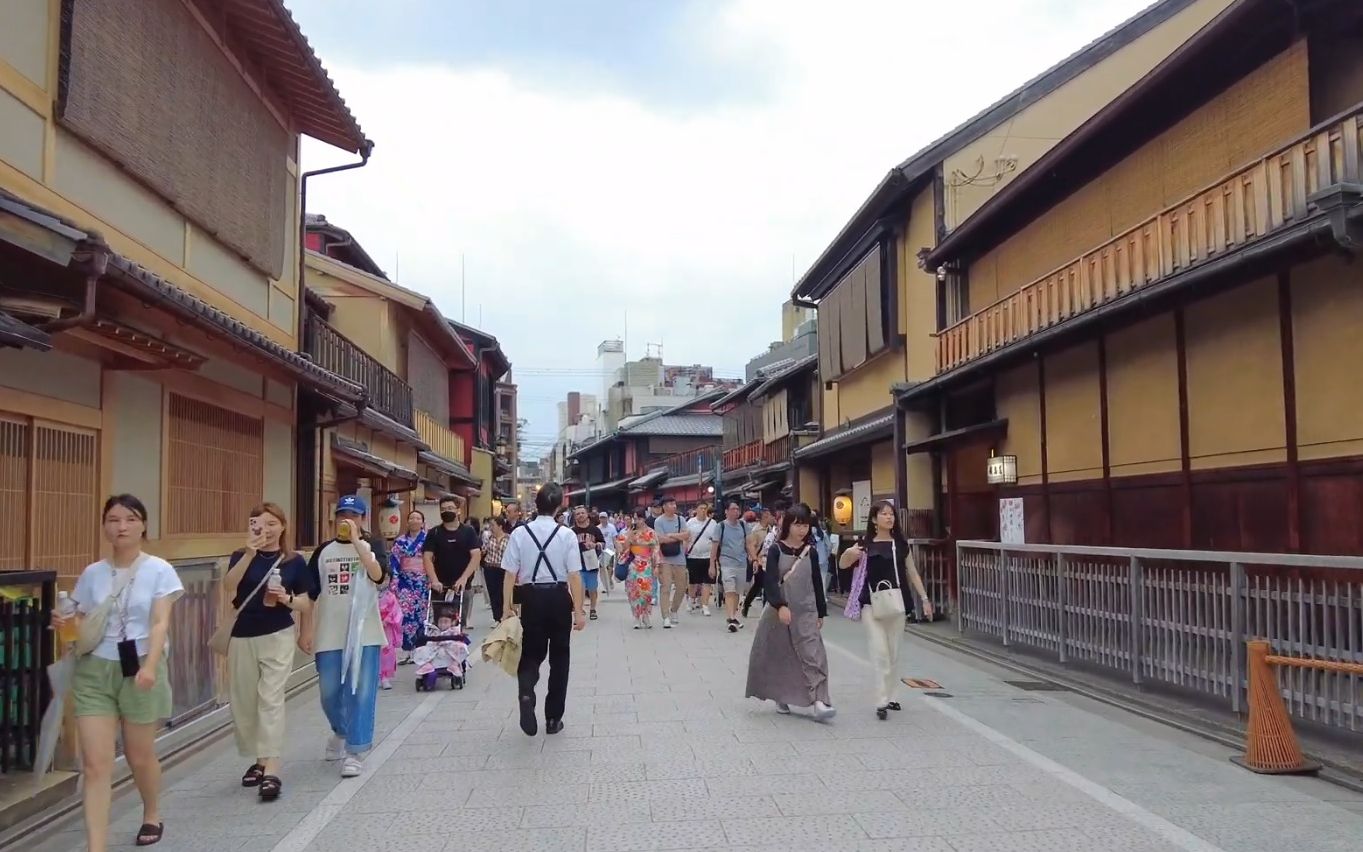 【超清日本】漫步夏季傍晚时分的京都祇园 (1080p高清版) 2023.