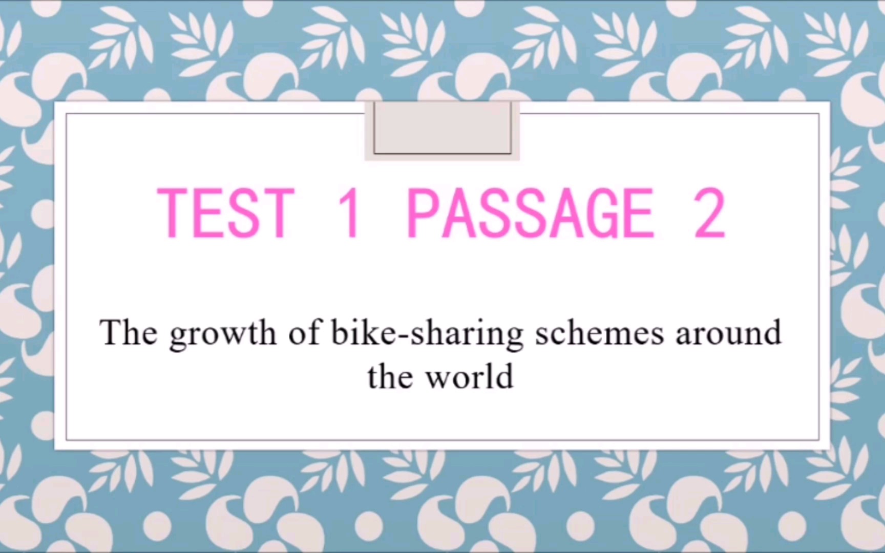 雅思阅读超难词汇 The growth of bikesharing schemes around the world哔哩哔哩bilibili