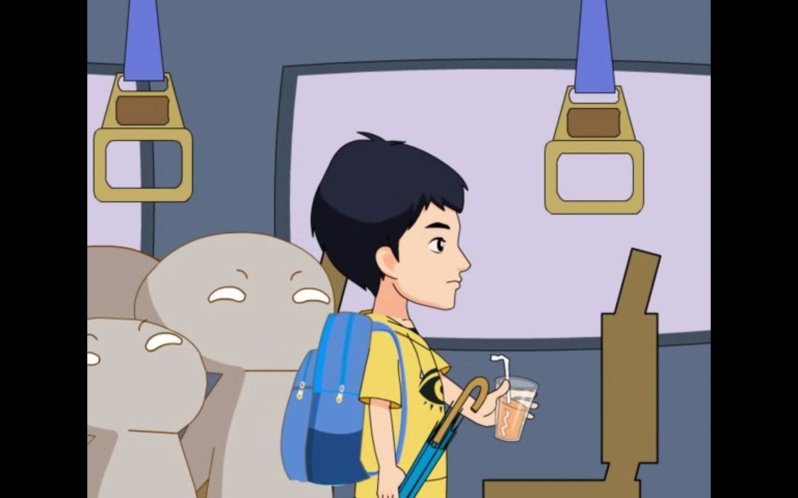 学生动画作业-公益动画070让座美德60秒原件an及flash通用