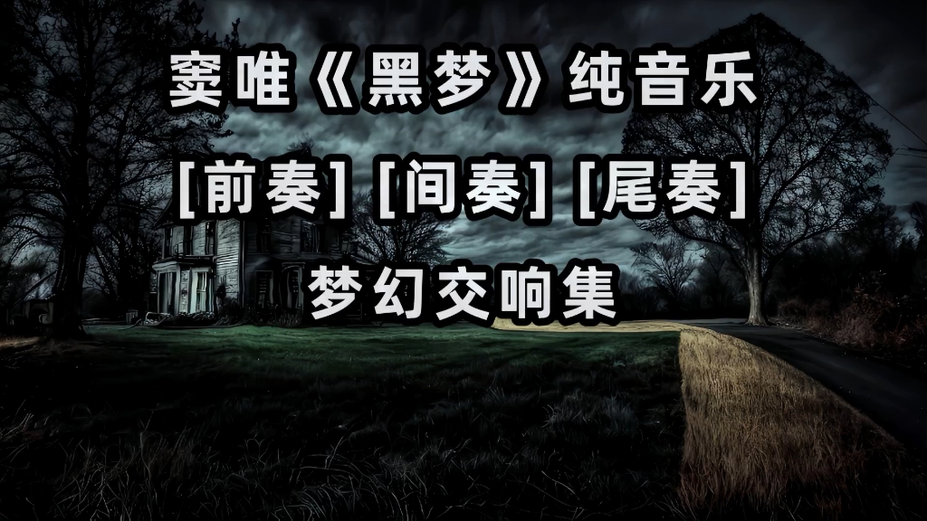 窦唯《黑梦》纯音乐:[前奏][间奏][尾奏]梦幻交响集