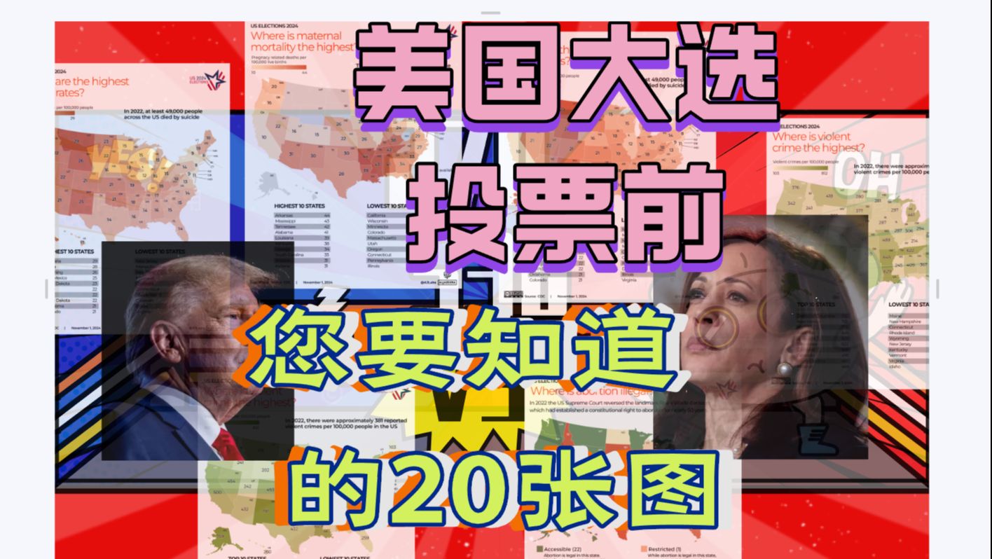 美国大选在即 在您投票前 通过20张数据地图了解美国的经济、人口、地理、历史和其他指标哔哩哔哩bilibili