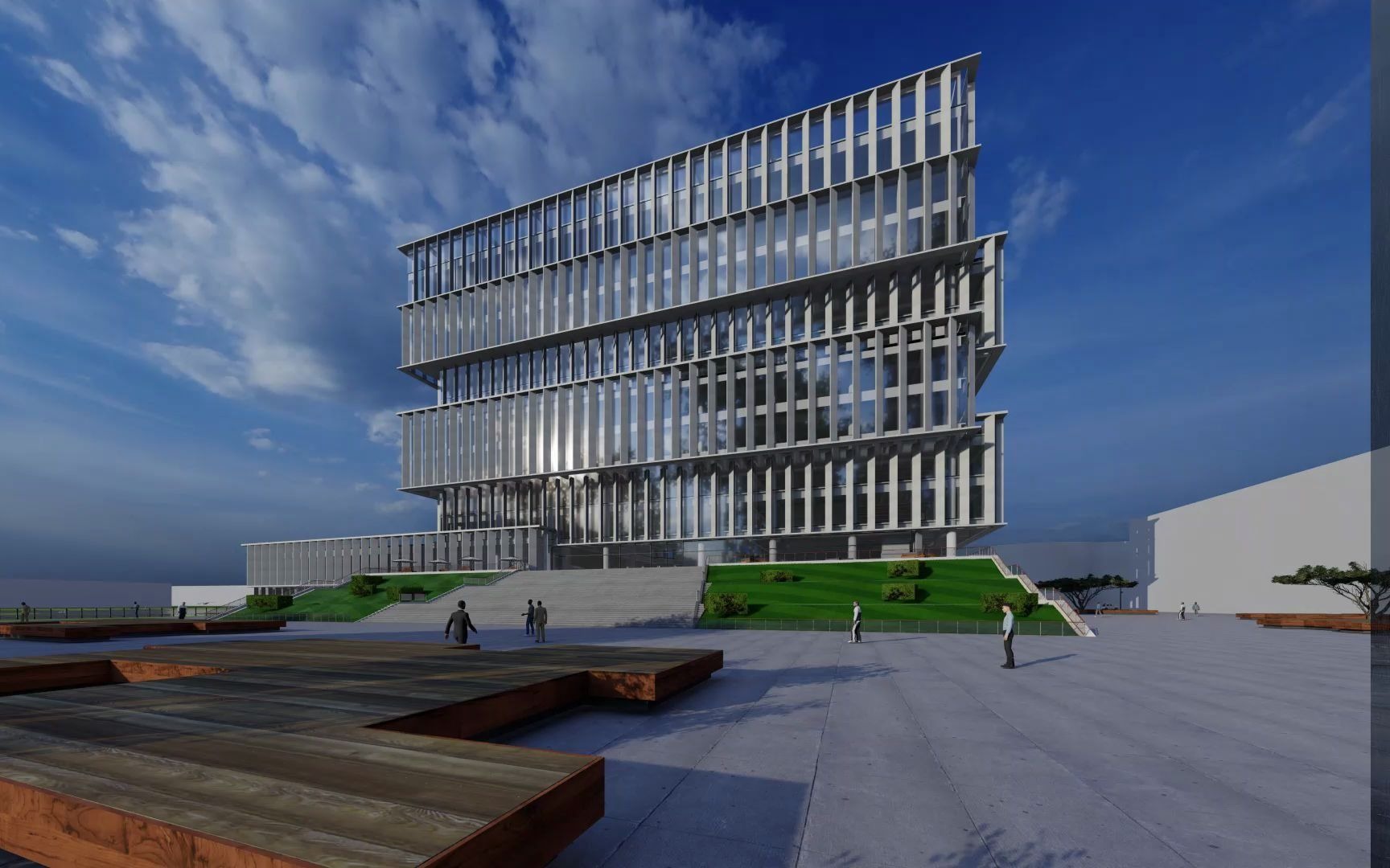 bim-revit模型-四川轻化工大学图书馆lumion pr多环境模拟项目成果