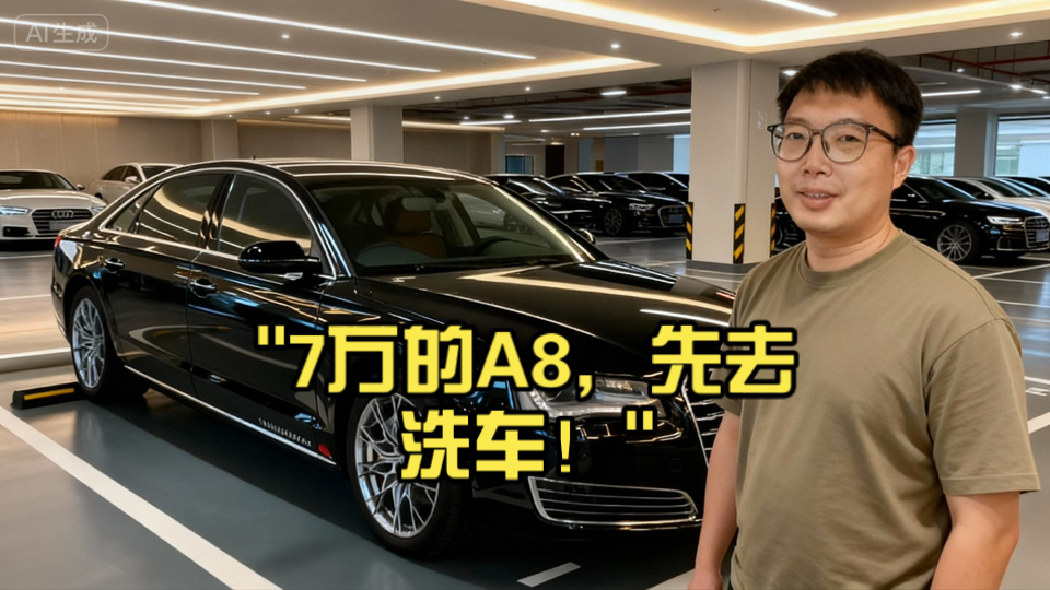7万的A8，先去洗车！