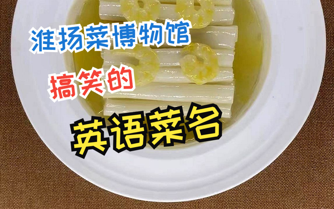 【淮扬菜博物馆】的菜名翻译,软件都比它强,太尴尬了哔哩哔哩bilibili