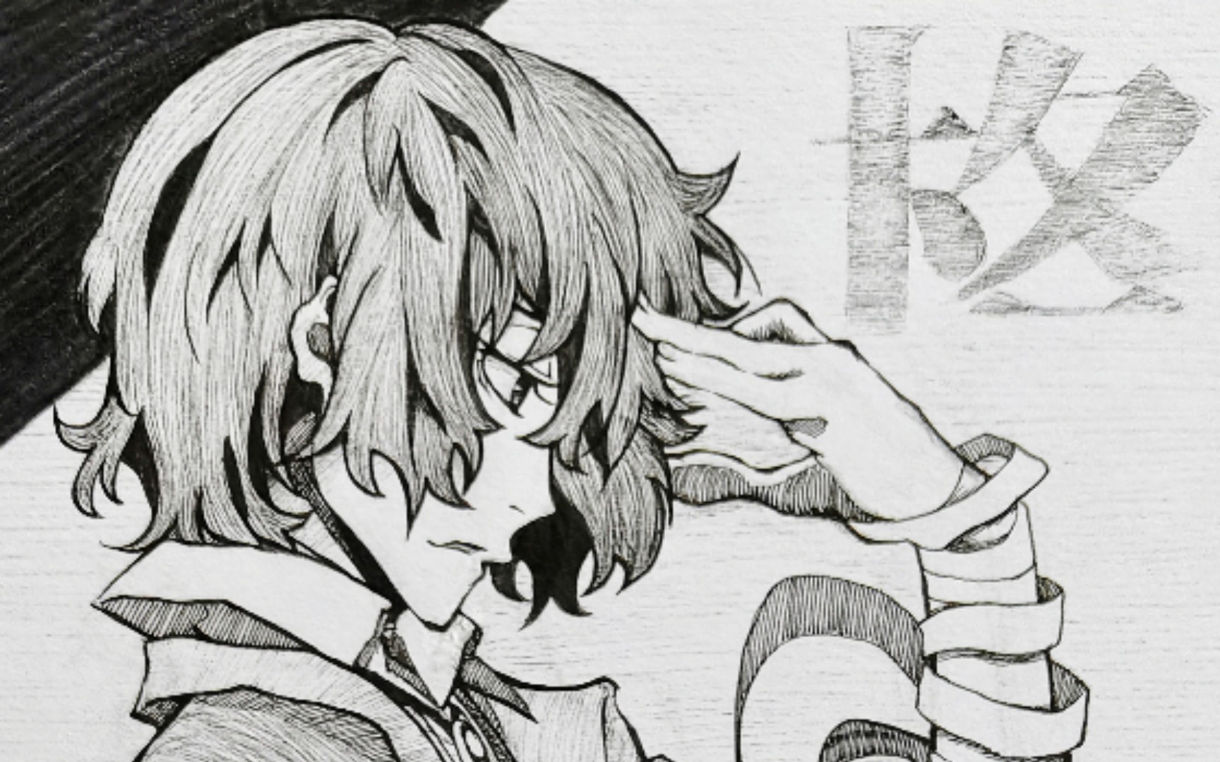 手绘文豪野犬里的太宰治和中岛郭