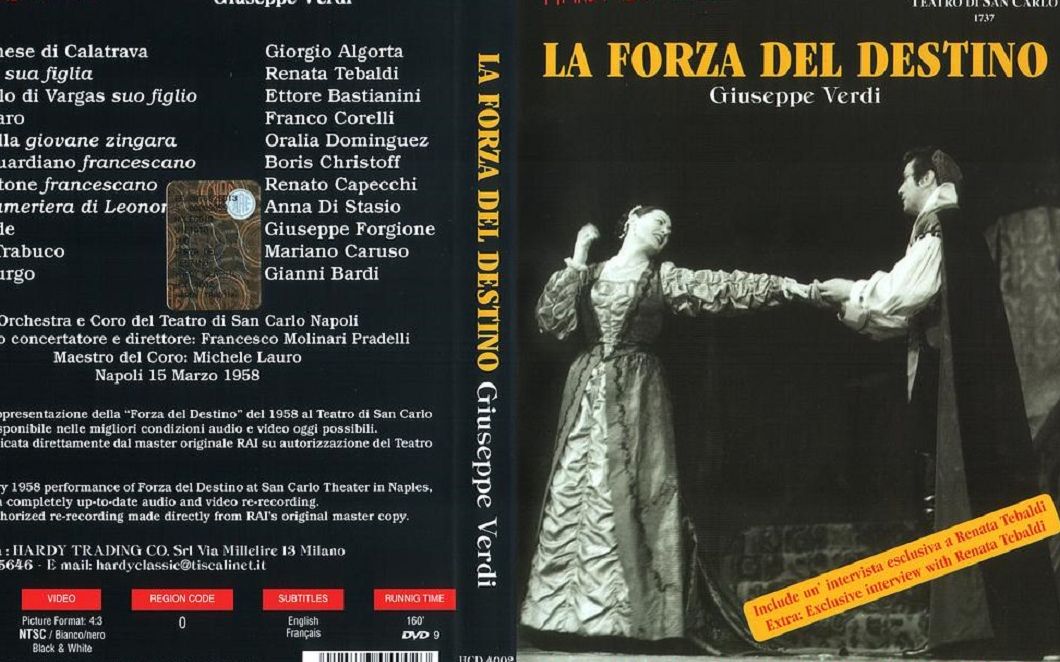 [图]Verdi威尔第 -La forza del destino (中文字幕） 命运之力Molinari-Pradelli NAPOLI live1958