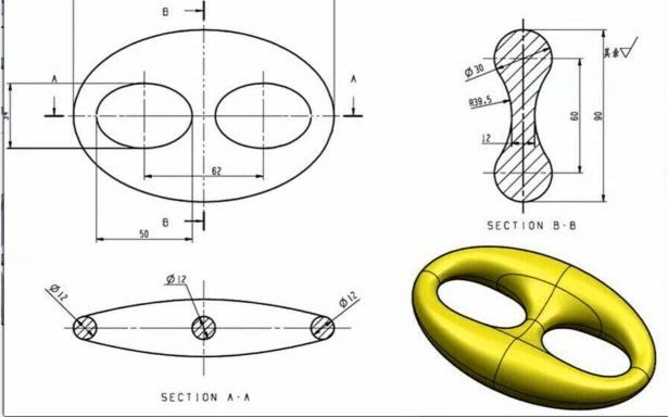 ug多个椭圆空间曲线接曲面建模精讲