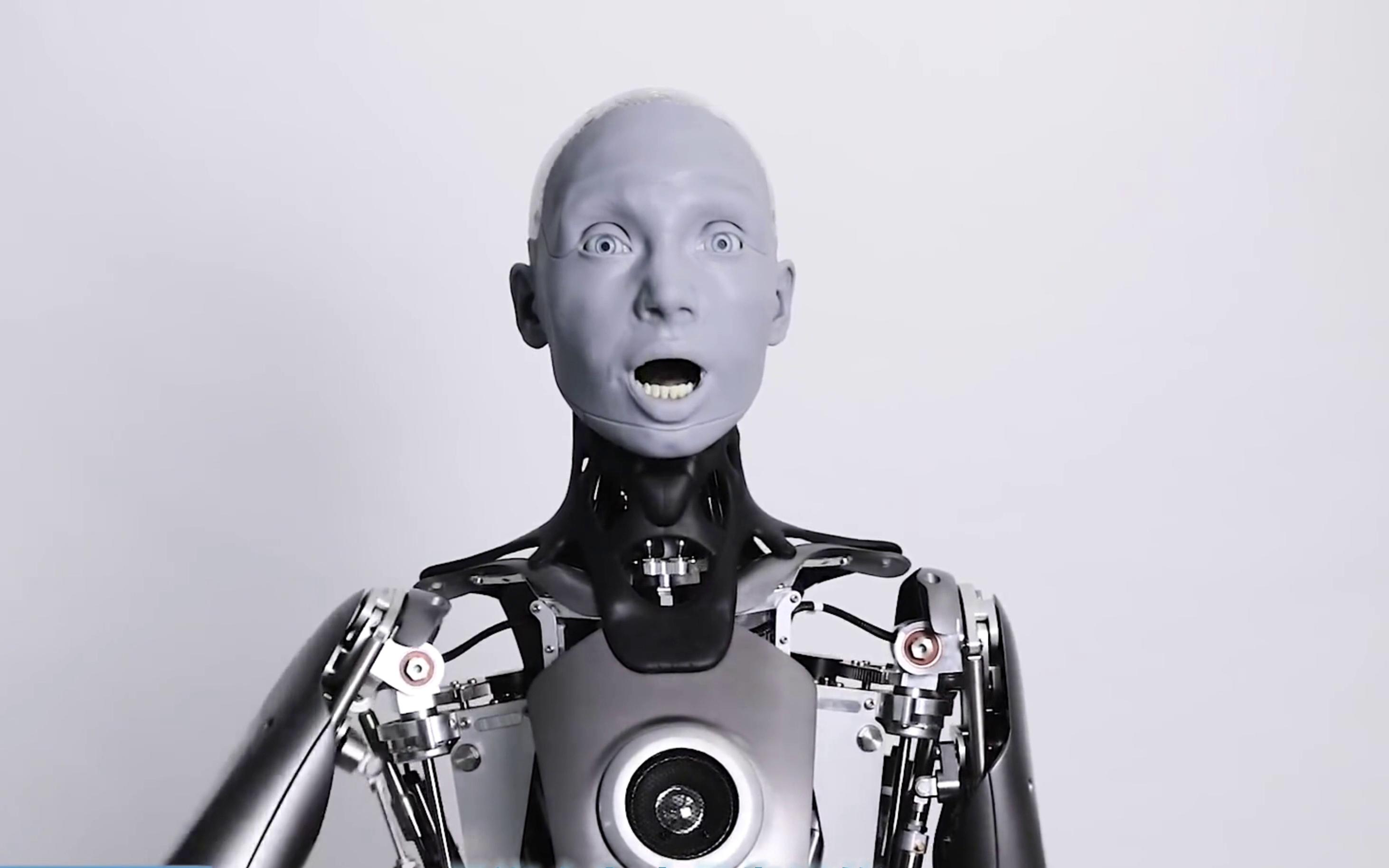 智能机器人"ameca"苏醒后的动作令人细思极恐