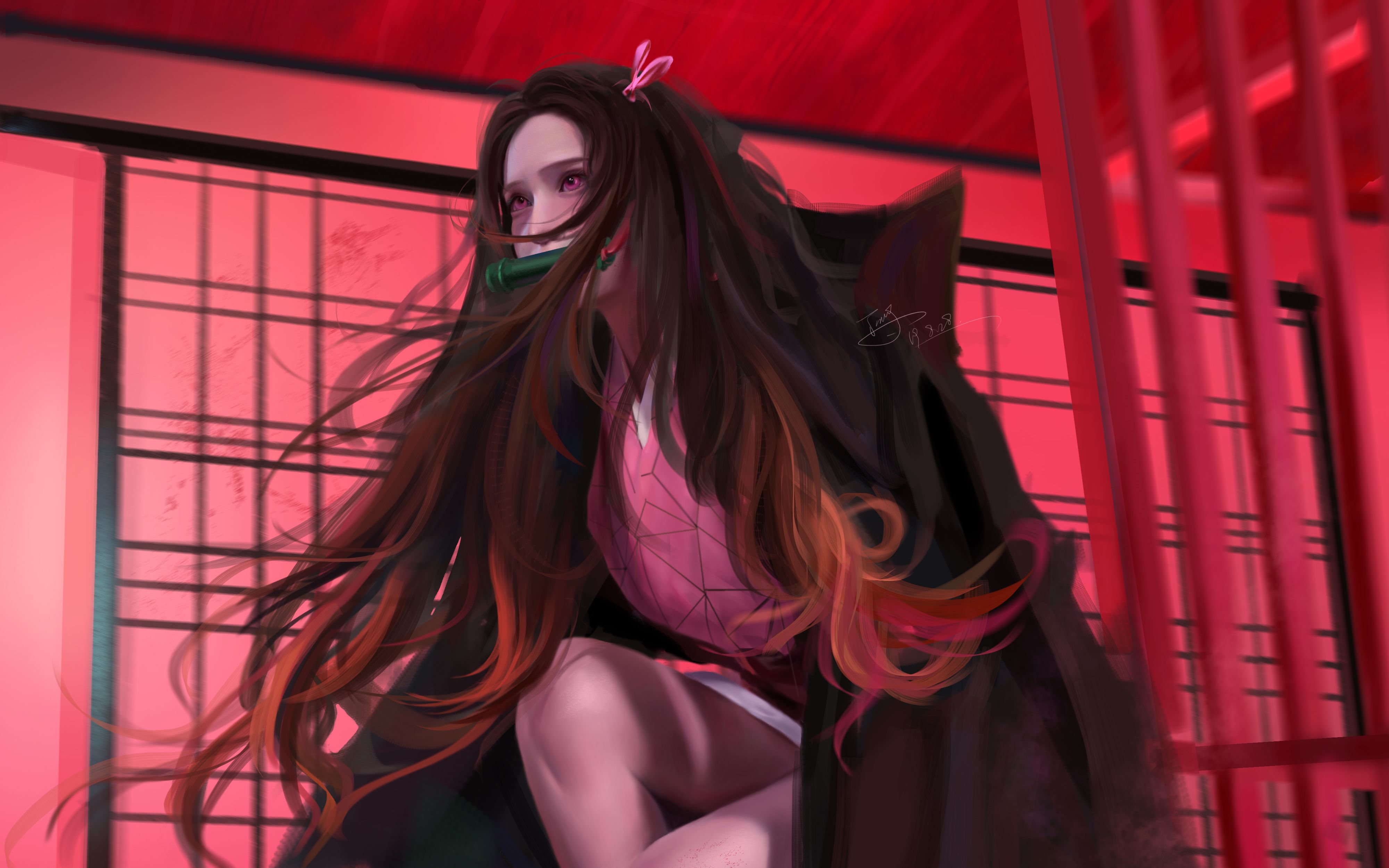 ps板绘祢豆子鬼灭之刃