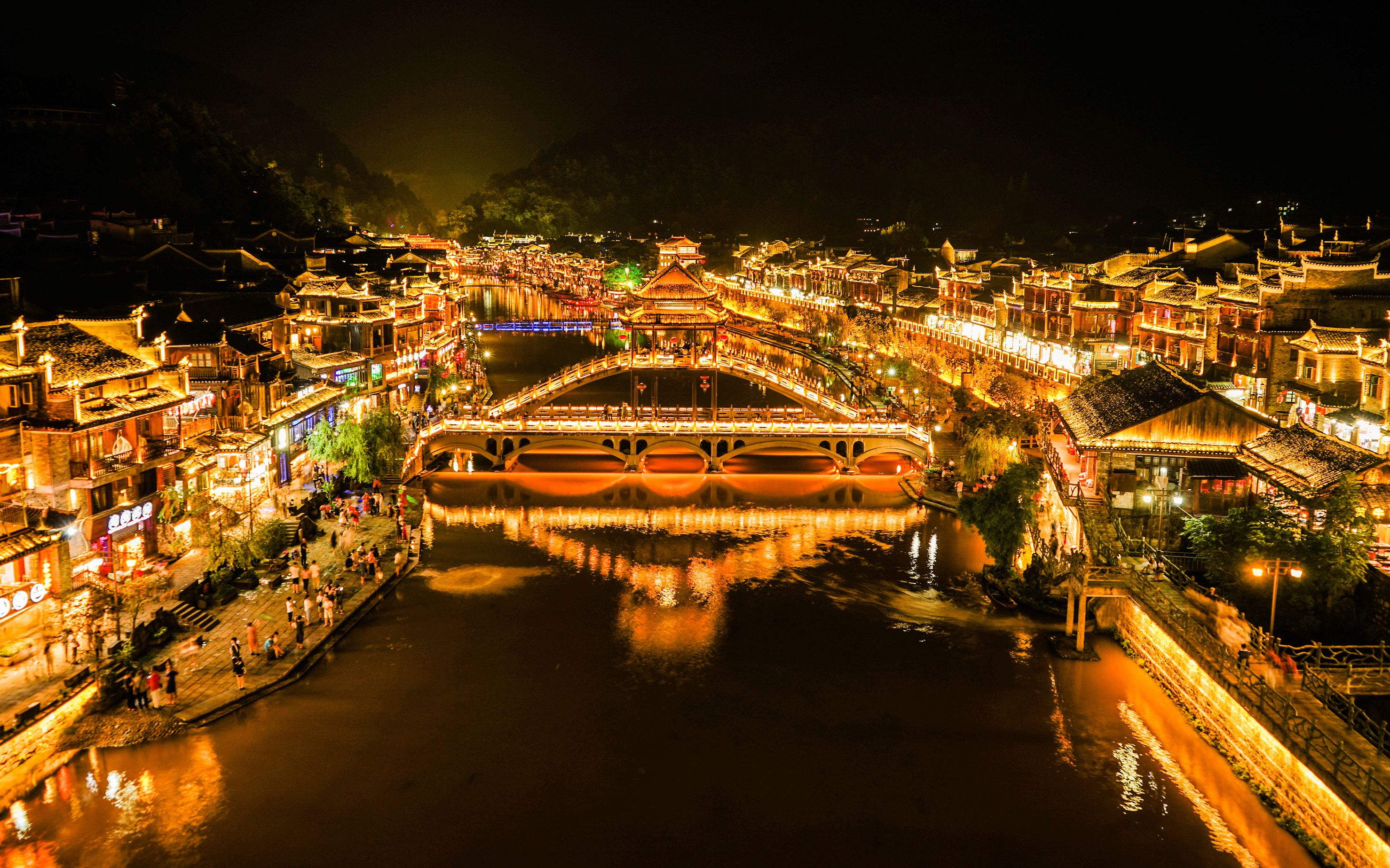 张家界夜景图片市区图片