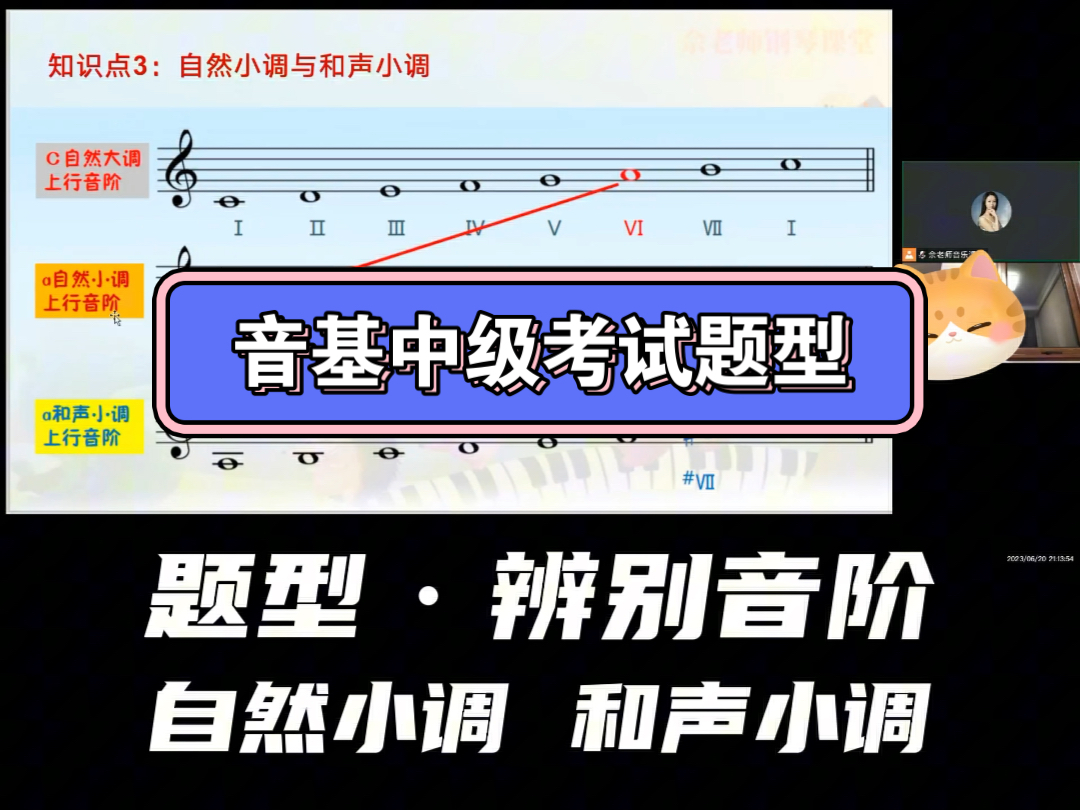 [图]中央音乐学院音基中级考试题型 辨别音阶 自然小调 和声小调