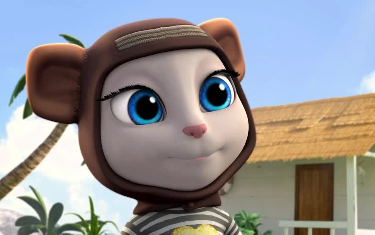 我的汤姆猫:汤姆猫捕猴记,安吉拉的伪装术有点差了呀