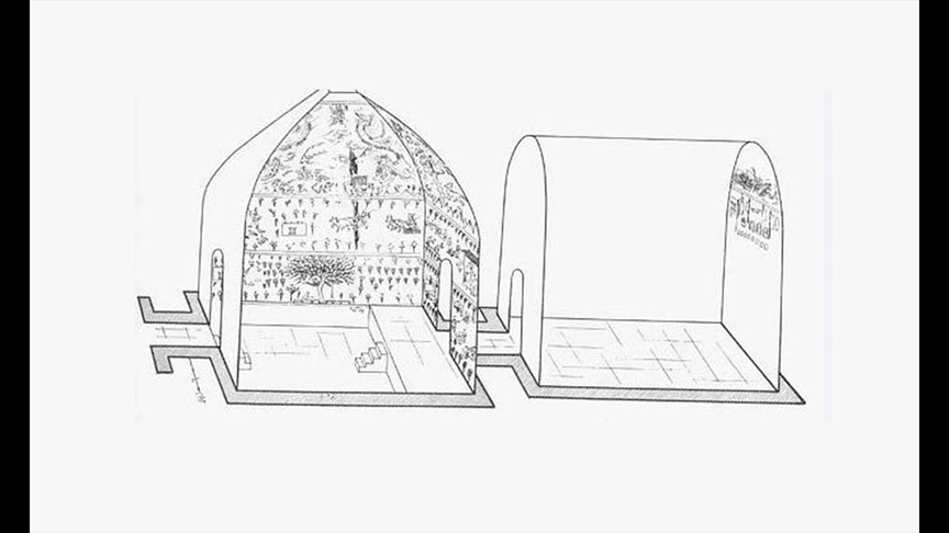 敦煌莫高窟建筑简笔画图片