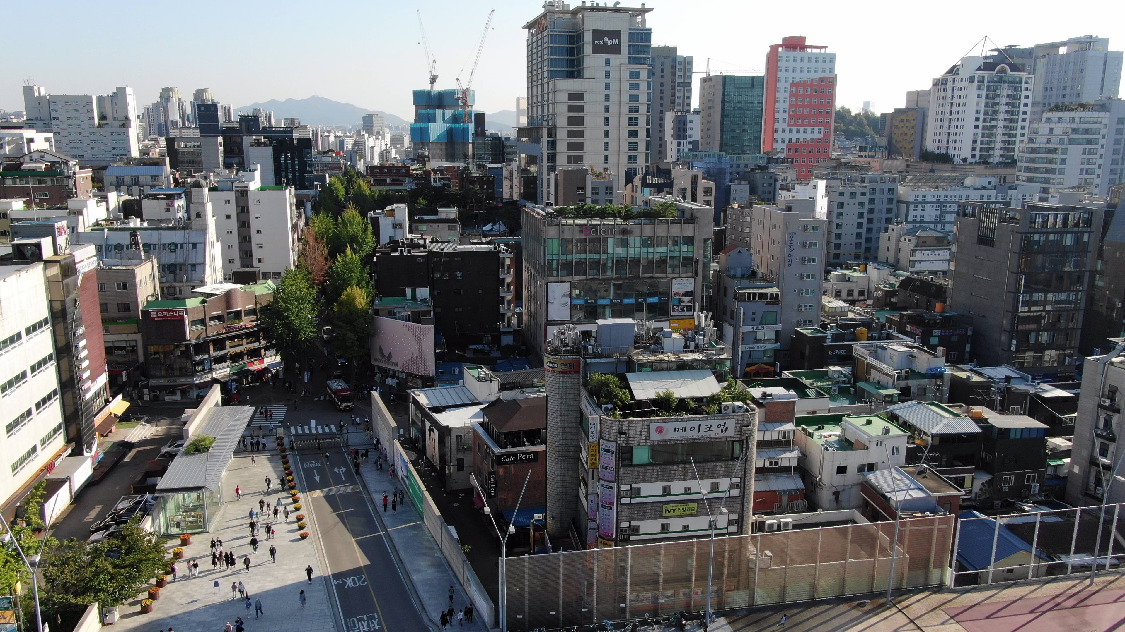 韩国首尔淑明女子大学航拍 360度旋转 dji mavic 2 zoom_哔哩哔哩 (゜