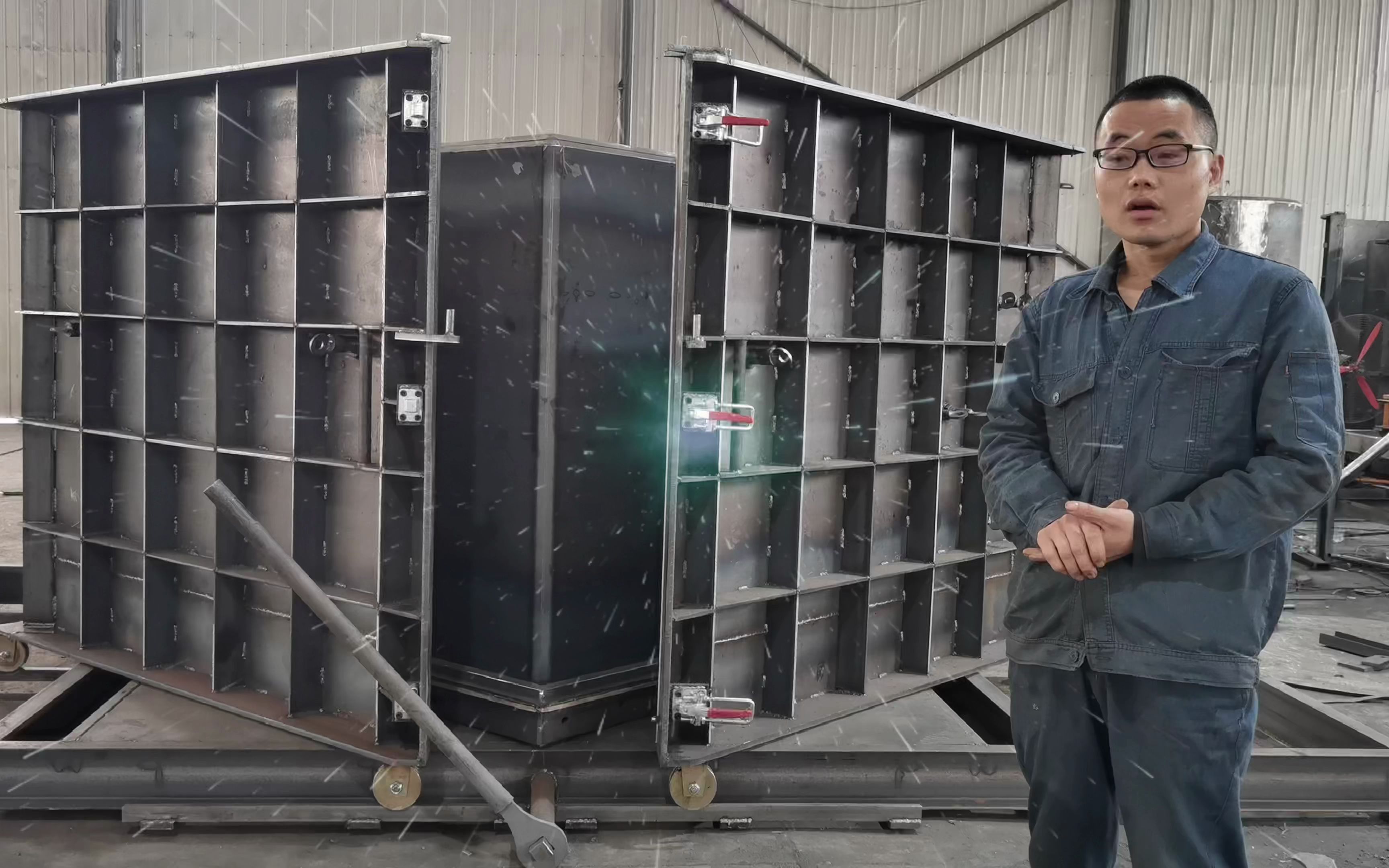 矩形井模具开模合模演示污水井雨水井电缆井来贺定制