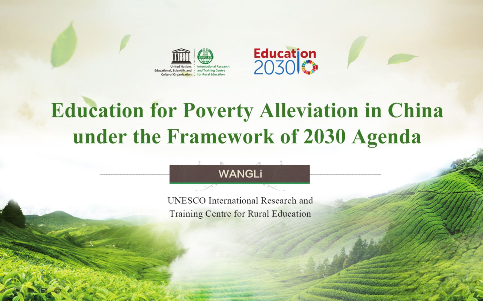 [图]Education for Poverty Alleviation in China under the Framework of 2030 Agenda