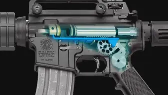 【欣赏】ar15型发射器2号波箱aeg工作原理 | 单连发如何实现 | airsoft水弹发射器内部构造 | 3D动画
