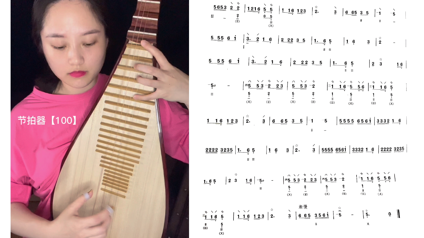 琵琶教学二级曲目南泥湾慢速示范