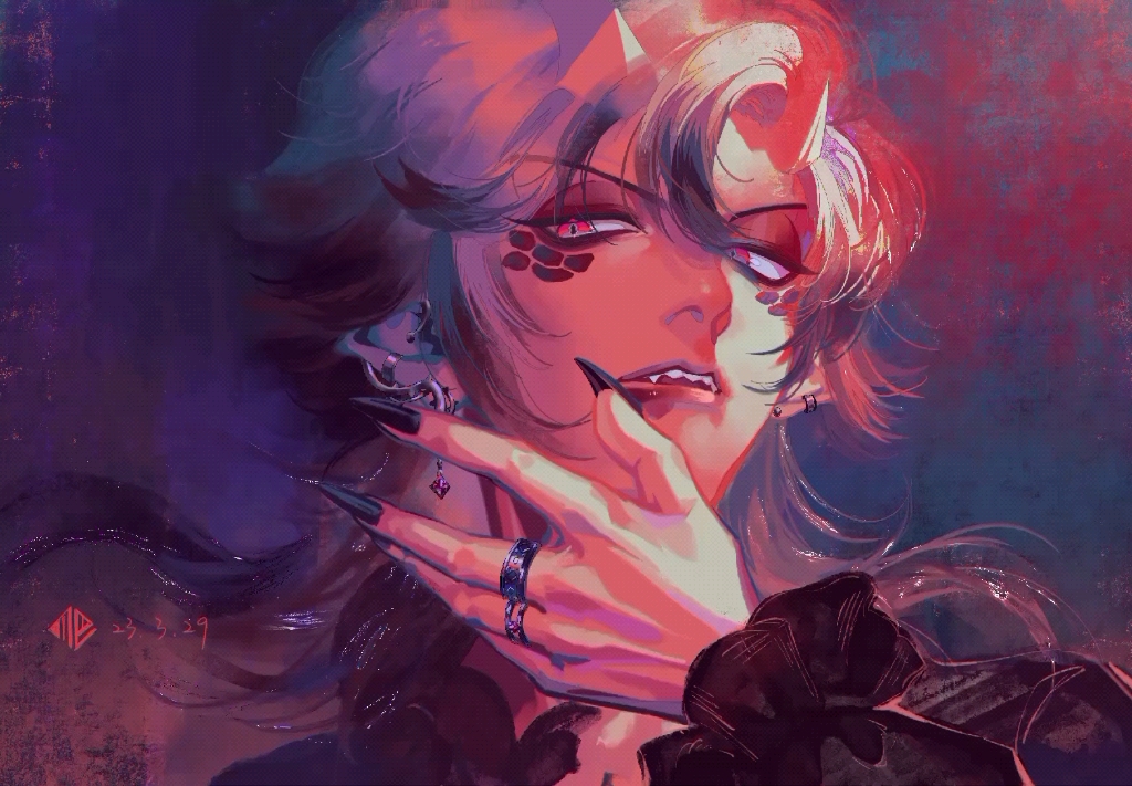 【绘画过程】浅摸烟熏妆男表