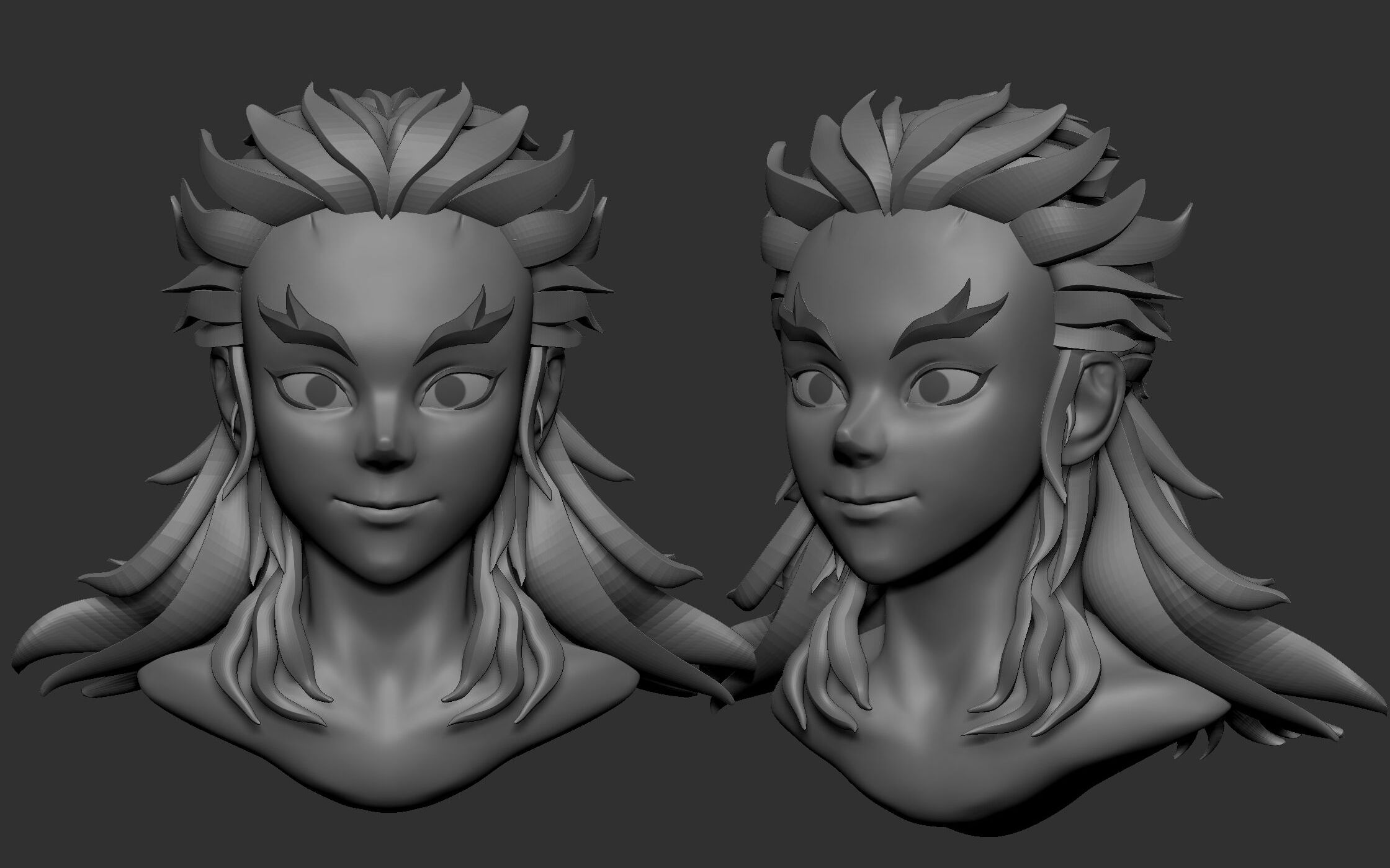 【3d人物建模】《鬼灭之刃—炼狱杏寿郎》模型制作(上)