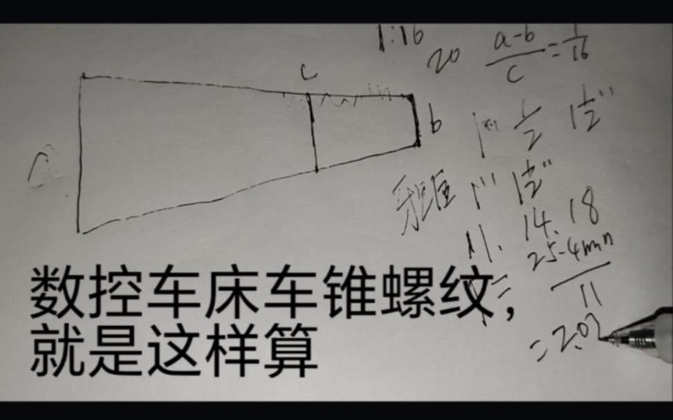 数控车床车锥螺纹的算法,记住这几点,没错就是这样算哔哩哔哩bilibili