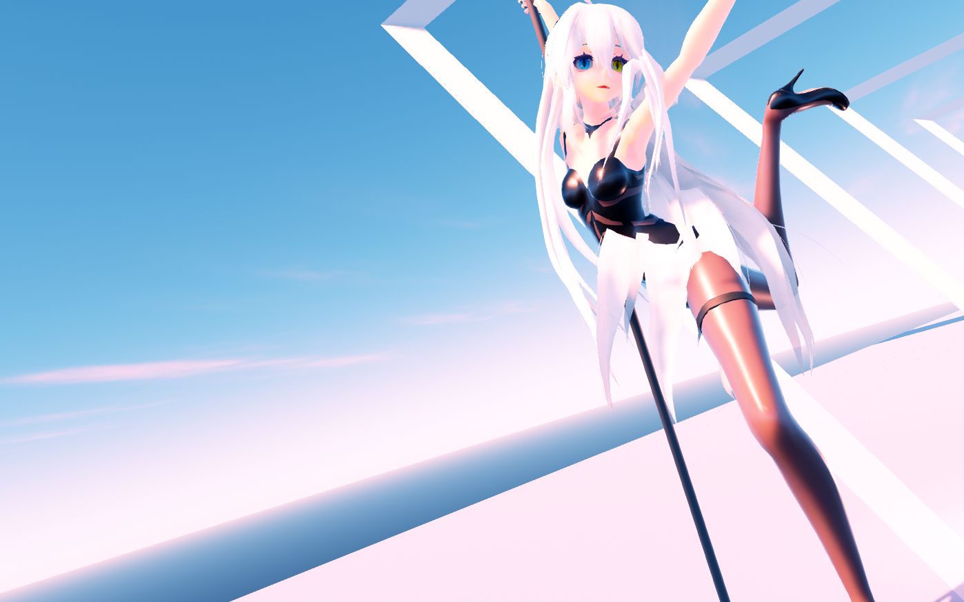 【mmd】弱音:"谁说高跟鞋不能跳钢管舞"