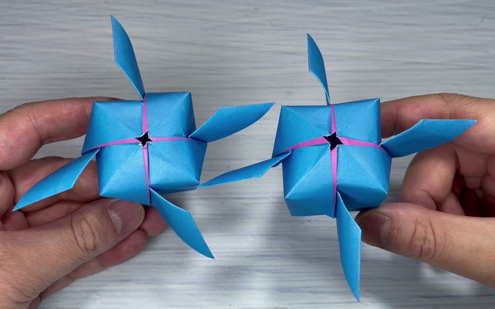 折纸旋风小陀螺,只需一张正方形纸,简单一学就会的手工制作