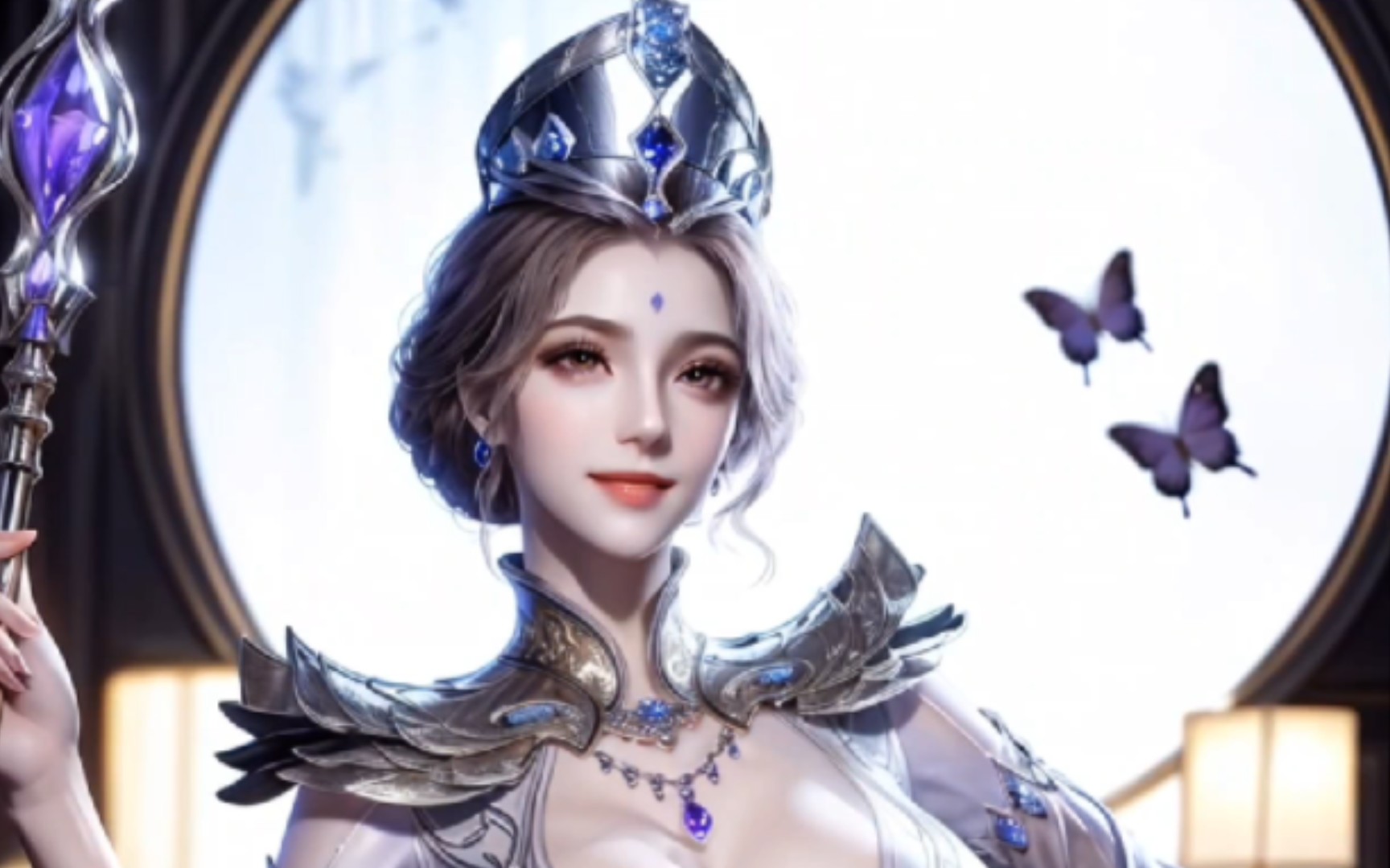 紫色唯美比比东女皇